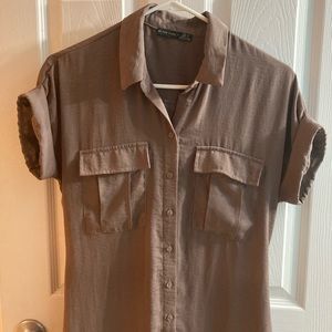 Black Tape_ button down dress